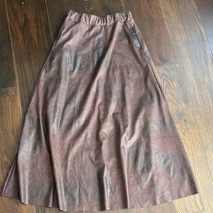 Chic Brown A-Line Women's Skirt